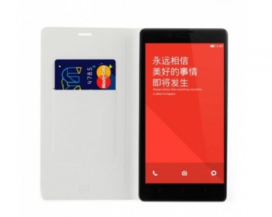 Чехол книжка для смартфонов Xiaomi Redmi Note White ORIGINAL
